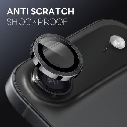 For iPhone Air NORTHJO Camera Lens Protector CD Metal Ring Tempered Glass Film(Black) - iPhone Air Tempered Glass by NORTHJO | Online Shopping UK | buy2fix