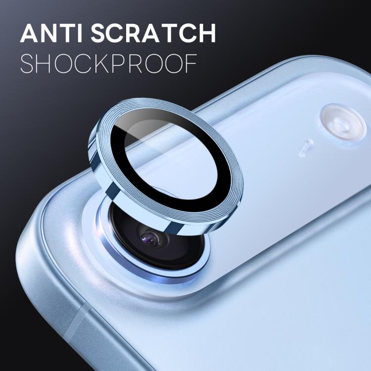For iPhone Air NORTHJO Camera Lens Protector CD Metal Ring Tempered Glass Film(Blue) - iPhone Air Tempered Glass by NORTHJO | Online Shopping UK | buy2fix