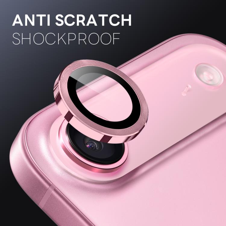For iPhone Air NORTHJO Camera Lens Protector CD Metal Ring Tempered Glass Film(Pink) - iPhone Air Tempered Glass by NORTHJO | Online Shopping UK | buy2fix