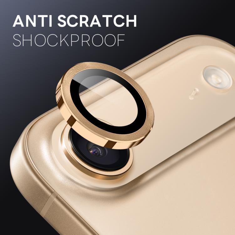 For iPhone Air NORTHJO Camera Lens Protector CD Metal Ring Tempered Glass Film(Gold) - iPhone Air Tempered Glass by NORTHJO | Online Shopping UK | buy2fix