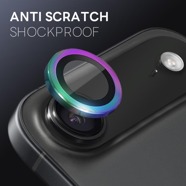For iPhone Air NORTHJO Camera Lens Protector CD Metal Ring Tempered Glass Film(Colorful) - iPhone Air Tempered Glass by NORTHJO | Online Shopping UK | buy2fix