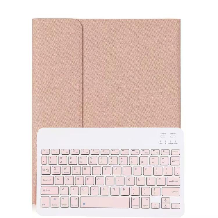 For  iPad Pro 12.9  2017 Textured Magnetic Detachable Bluetooth Tablet Keyboard Case(Pink) - For iPad Pro by buy2fix | Online Shopping UK | buy2fix