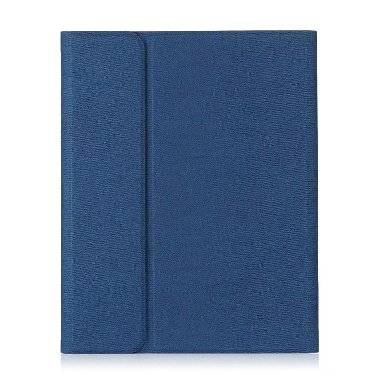 For  iPad Pro 12.9  2017 Textured Magnetic Detachable Bluetooth Tablet Keyboard Case(Dark Blue) - For iPad Pro by buy2fix | Online Shopping UK | buy2fix