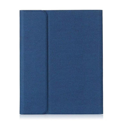 For  iPad Pro 12.9  2015 Textured Magnetic Detachable Bluetooth Tablet Keyboard Case(Dark Blue) - For iPad Pro by buy2fix | Online Shopping UK | buy2fix