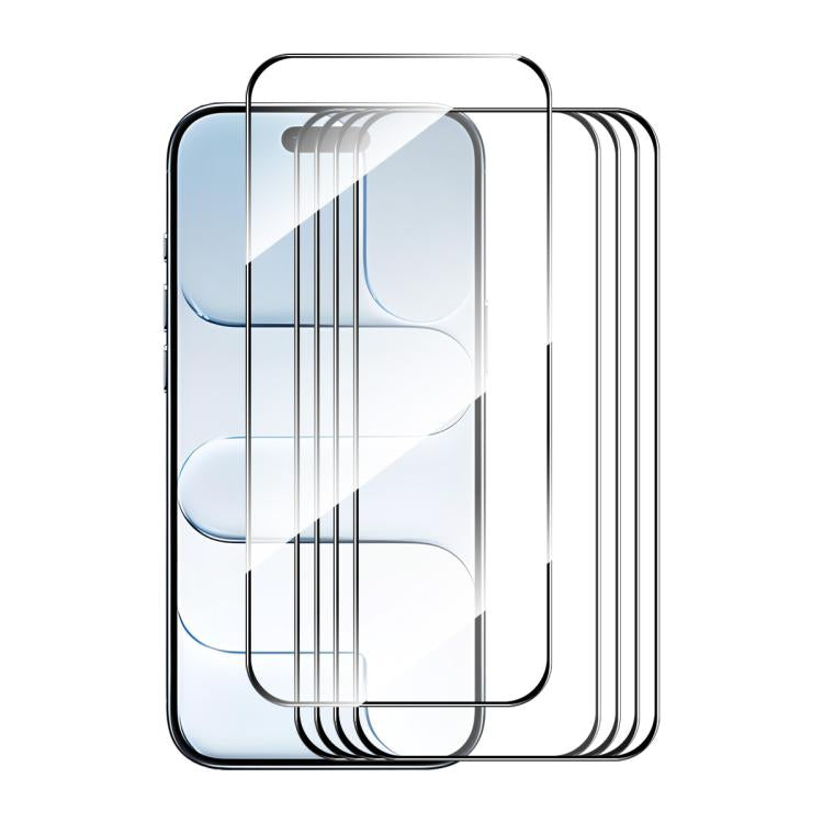 For iPhone Air 5pcs ENKAY Thickened Glue No White Edge High Aluminum-silicon Tempered Glass Film - iPhone Air Tempered Glass by ENKAY | Online Shopping UK | buy2fix