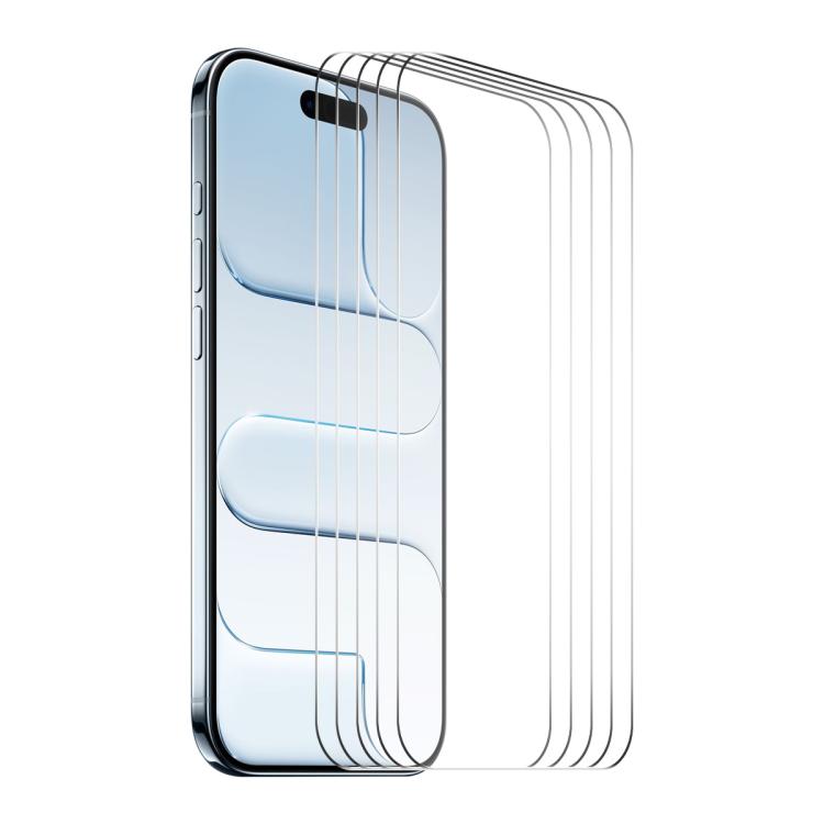 For iPhone Air 5pcs ENKAY Thickened Glue No White Edge 9H Big Arc Edge High Aluminum-silicon Tempered Glass Film - iPhone Air Tempered Glass by ENKAY | Online Shopping UK | buy2fix