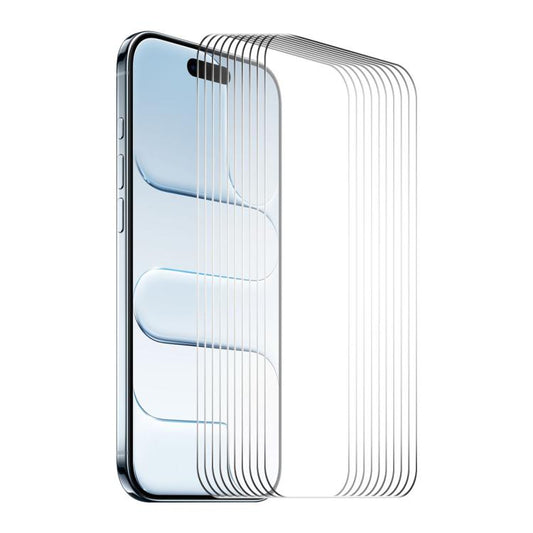 For iPhone Air 10pcs ENKAY Thickened Glue No White Edge 9H Big Arc Edge High Aluminum-silicon Tempered Glass Film - iPhone Air Tempered Glass by ENKAY | Online Shopping UK | buy2fix