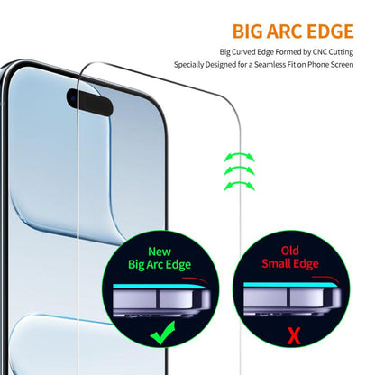 For iPhone Air 10pcs ENKAY Thickened Glue No White Edge 9H Big Arc Edge High Aluminum-silicon Tempered Glass Film - iPhone Air Tempered Glass by ENKAY | Online Shopping UK | buy2fix