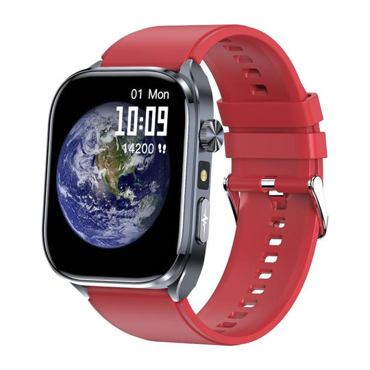 ET572 2.0 inch Color Screen Smart Watch Silicone Strap, Support Supports Health Monitoring / ECG(Red)