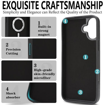 For iPhone 17 Kalebol Strong Magnetic MagSafe Ring 2 In 1 Split Leather Phone Case(Black) - iPhone 17 Cases by Kalebol | Online Shopping UK | buy2fix