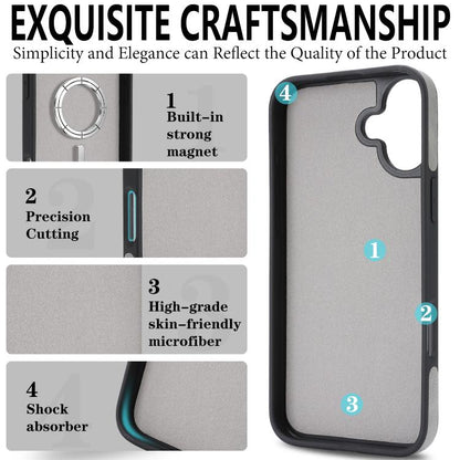 For iPhone 17 Kalebol Strong Magnetic MagSafe Ring 2 In 1 Split Leather Phone Case(Gray) - iPhone 17 Cases by Kalebol | Online Shopping UK | buy2fix