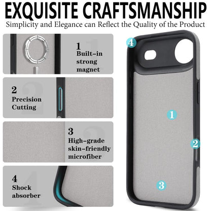 For iPhone Air Kalebol Strong Magnetic MagSafe Ring 2 In 1 Split Leather Phone Case(Gray) - iPhone Air Cases by Kalebol | Online Shopping UK | buy2fix