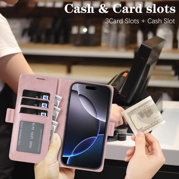 For iPhone Air Kalebol Strong Magnetic MagSafe Ring 2 In 1 Split Leather Phone Case(Rose Gold) - iPhone Air Cases by Kalebol | Online Shopping UK | buy2fix