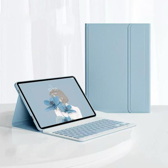 For Huawei MatPad 10.4 Split Design Bluetooth Keyboard Case with Magnetic Attachment(DustyBlue)