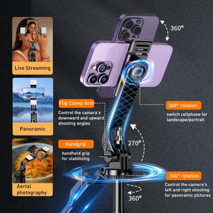 K31 Smartphone Remote Control Live Streaming Photography Stand Aluminum Alloy Selfie Stick Tripod - Selfie Sticks by buy2fix | Online Shopping UK | buy2fix