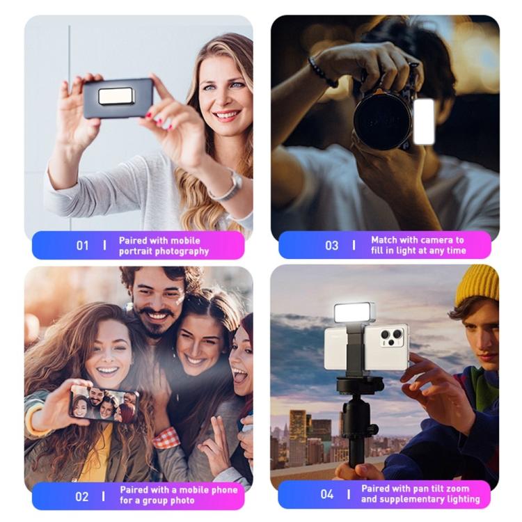 A8 Phone Photography Video Streaming Portable LED Light Mini Magnetic Pocket Fill Light(Black) - Selfie Light by buy2fix | Online Shopping UK | buy2fix