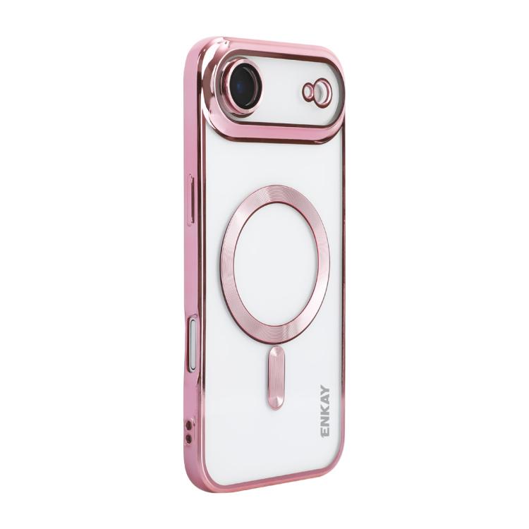 For iPhone Air ENKAY Hat-Prince Magsafe Electroplated TPU Clear Shockproof Phone Case(Pink) - iPhone Air Cases by ENKAY | Online Shopping UK | buy2fix