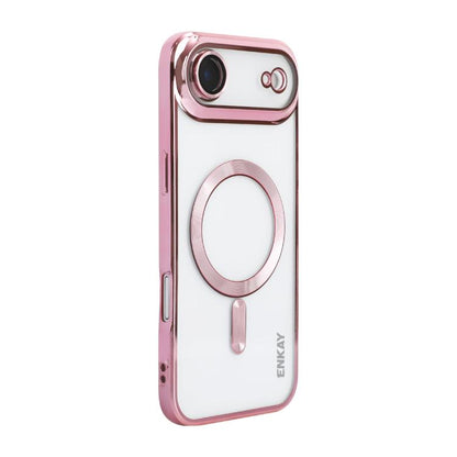 For iPhone Air ENKAY Hat-Prince Magsafe Electroplated TPU Clear Shockproof Phone Case(Pink) - iPhone Air Cases by ENKAY | Online Shopping UK | buy2fix