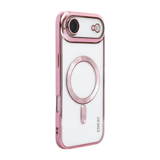 For iPhone Air ENKAY Hat-Prince Magsafe Electroplated TPU Clear Shockproof Phone Case(Pink) - iPhone Air Cases by ENKAY | Online Shopping UK | buy2fix