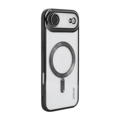 For iPhone Air ENKAY Hat-Prince Magsafe Electroplated TPU Clear Shockproof Phone Case(Black) - iPhone Air Cases by ENKAY | Online Shopping UK | buy2fix
