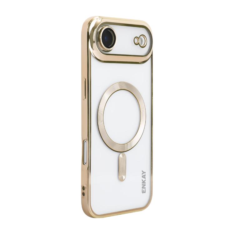 For iPhone Air ENKAY Hat-Prince Magsafe Electroplated TPU Clear Shockproof Phone Case(Golden) - iPhone Air Cases by ENKAY | Online Shopping UK | buy2fix