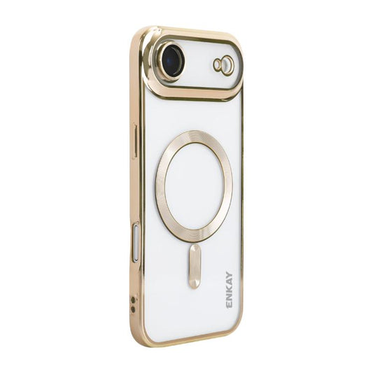 For iPhone Air ENKAY Hat-Prince Magsafe Electroplated TPU Clear Shockproof Phone Case(Golden) - iPhone Air Cases by ENKAY | Online Shopping UK | buy2fix
