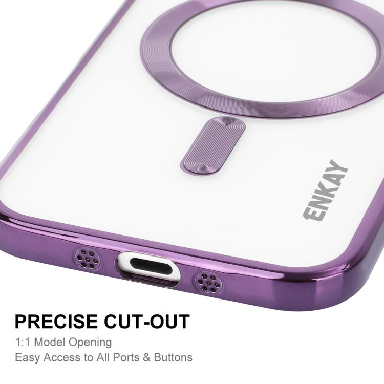 For iPhone Air ENKAY Hat-Prince Magsafe Electroplated TPU Clear Shockproof Phone Case(Green) - iPhone Air Cases by ENKAY | Online Shopping UK | buy2fix