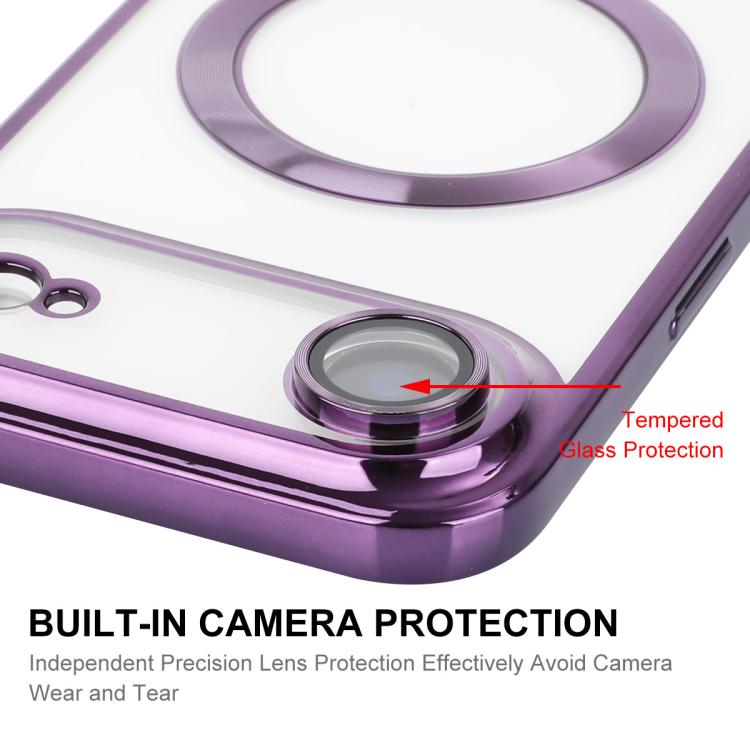 For iPhone Air ENKAY Hat-Prince Magsafe Electroplated TPU Clear Shockproof Phone Case(Blue) - iPhone Air Cases by ENKAY | Online Shopping UK | buy2fix