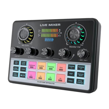V9 Dual DSP Chip Noise Reduction Live Streaming Sound Card Audio Mixer - Live Sound Effects Processors by buy2fix | Online Shopping UK | buy2fix