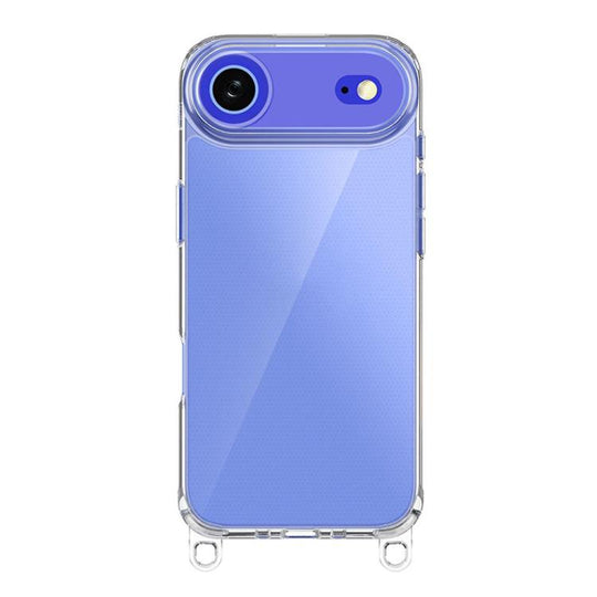 For iPhone Air Kalebol Minimalist High Transparency Multi Color Lanyard Hole Phone Case(Transparent)