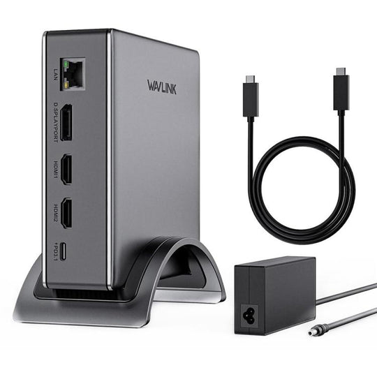 WAVLINK UMD27PRO 8K 30Hz / 4K 144Hz 140W PD HUB Adapter, Plug:EU Plug