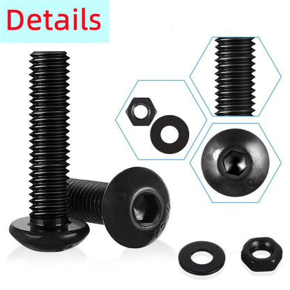Hexagon Flat Head Bolts Nuts + Washers Alloy Steel Class 10.9, With Hexagon Wrench (M2-M5) - Tool Kits by buy2fix | Online Shopping UK | buy2fix
