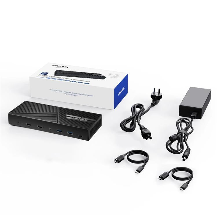 WAVLINK UG69PD27 USB-C KVM Exchanger Hub Adapter DisplayLink 4K Monitor Docking Station, Plug:UK Plug -  by WAVLINK | Online Shopping UK | buy2fix