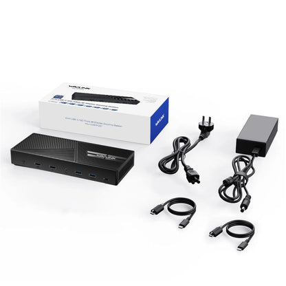 WAVLINK UG69PD27 USB-C KVM Exchanger Hub Adapter DisplayLink 4K Monitor Docking Station, Plug:UK Plug -  by WAVLINK | Online Shopping UK | buy2fix