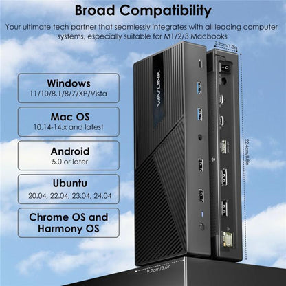 WAVLINK UG69PD27 USB-C KVM Exchanger Hub Adapter DisplayLink 4K Monitor Docking Station, Plug:EU Plug -  by WAVLINK | Online Shopping UK | buy2fix
