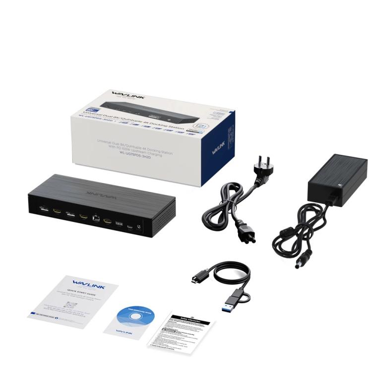 WAVLINK UG75PD5-3H2D2 For Mac M1 / M2 / M3 / M4 / Windows DisplayLink-7400 Docking Station, Plug:EU Plug -  by WAVLINK | Online Shopping UK | buy2fix
