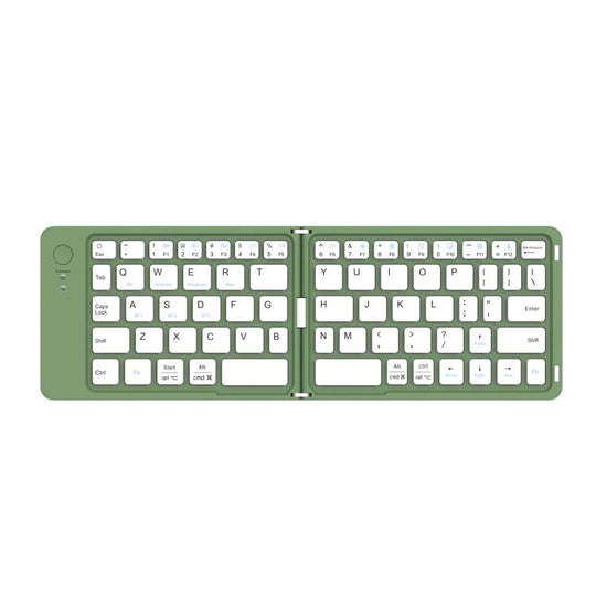 Tablets Foldable Bluetooth Keyboard Phone Holder(Green)