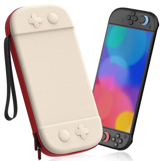 For Nintendo Switch 2 Portable Game Console Storage Case Nylon Protective Carrying Bag(Beige)