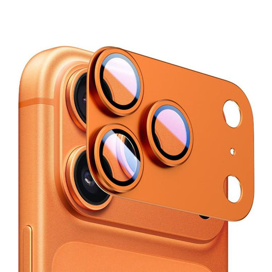 For iPhone 17 Pro Kalebol Armor Full-Coverage Metal Lens Ring Protector Film(Orange)
