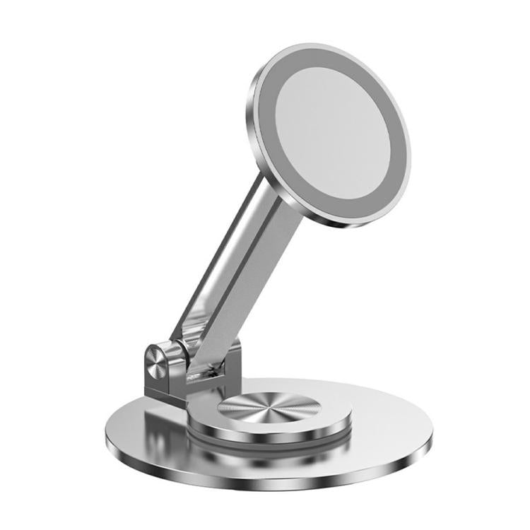 CX-1 360 Degree Rotation Foldable Magnetic Phone Desktop Holder(Silver) - Desktop Holder by buy2fix | Online Shopping UK | buy2fix