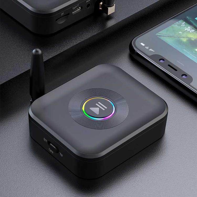 GR01 Bluetooth Receiver with Antenna, TF Card Slot, 3.5mm AUX Bluetooth Adapter for Car Speaker, Amplifier, Hands-Free Audio - Audio Receiver Transmitter by buy2fix | Online Shopping UK | buy2fix