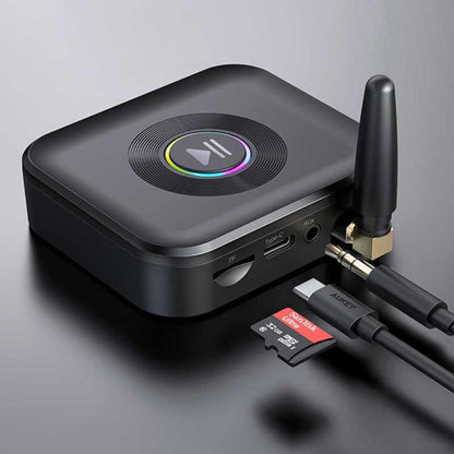 GR01 Bluetooth Receiver with Antenna, TF Card Slot, 3.5mm AUX Bluetooth Adapter for Car Speaker, Amplifier, Hands-Free Audio - Audio Receiver Transmitter by buy2fix | Online Shopping UK | buy2fix