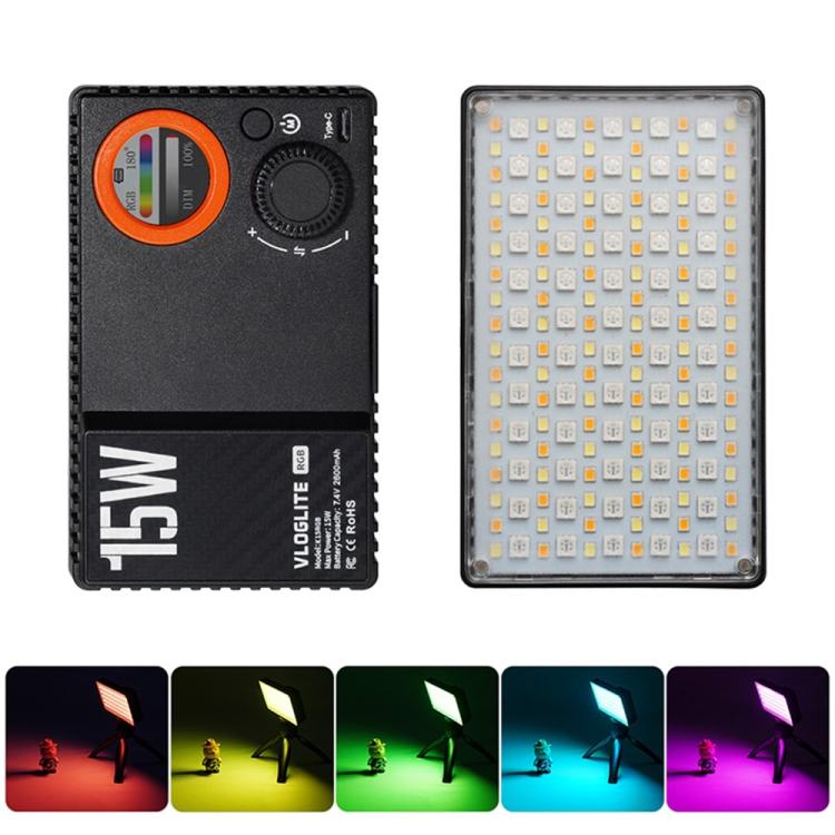 VLOGLITE K15RGB Photography Studio Camera Lamp 15W Full Color Fill Light RGB LED Video Light -  by VLOGLITE | Online Shopping UK | buy2fix