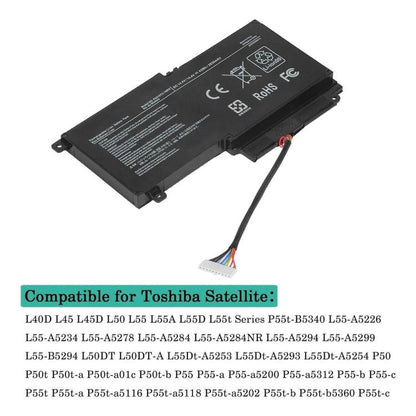 PA5107U-1BRS Laptop Battery for Satellite L55-A5284 P55t-A5116 P55t-a P50-b P50 - Dell Spare Parts by buy2fix | Online Shopping UK | buy2fix