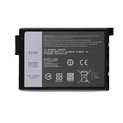 7WNW1 11.4V 51Wh Laptop Battery For Dell Latitude 5424 5420 Rugged Latitude 7424 Rugged Extreme P137G - Dell Spare Parts by buy2fix | Online Shopping UK | buy2fix