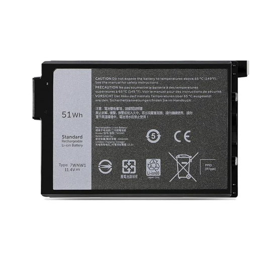 7WNW1 11.4V 51Wh Laptop Battery For Dell Latitude 5424 5420 Rugged Latitude 7424 Rugged Extreme P137G - Dell Spare Parts by buy2fix | Online Shopping UK | buy2fix