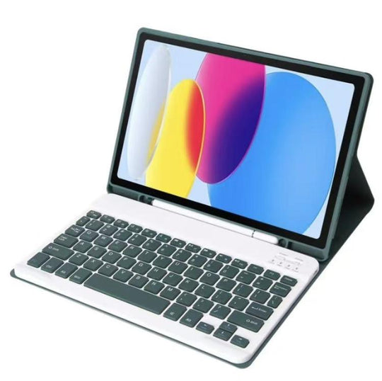 For Samsung  Galaxy  Tab A11 Detachable Magnetic Bluetooth Keyboard Tablet Case(Dark Green)