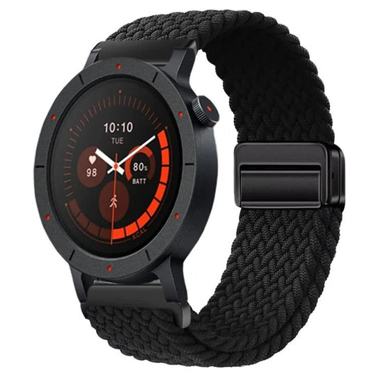 For Nothing CMF Watch 3 Pro Magnetic Buckle Nylon Braid Watch Band(Black)