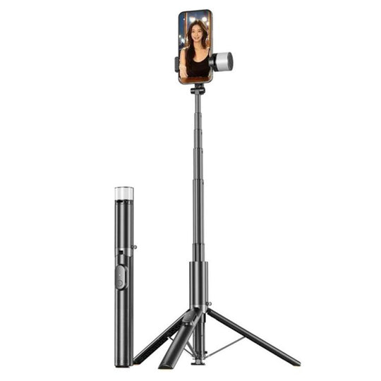 P27-D  RGB Beauty Light 1.9m Extendable Travel Portable Auto Pop-Up Selfie Stick Tripod
