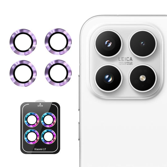 For Xiaomi 17 ENKAY Hat-Prince 9H Rear Camera Lens Aluminium Alloy Tempered Glass Film(Purple)